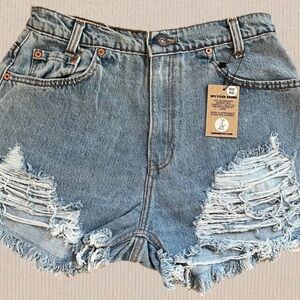 Vintage Levi Reworked Denim Frayed Cutoff Shorts
